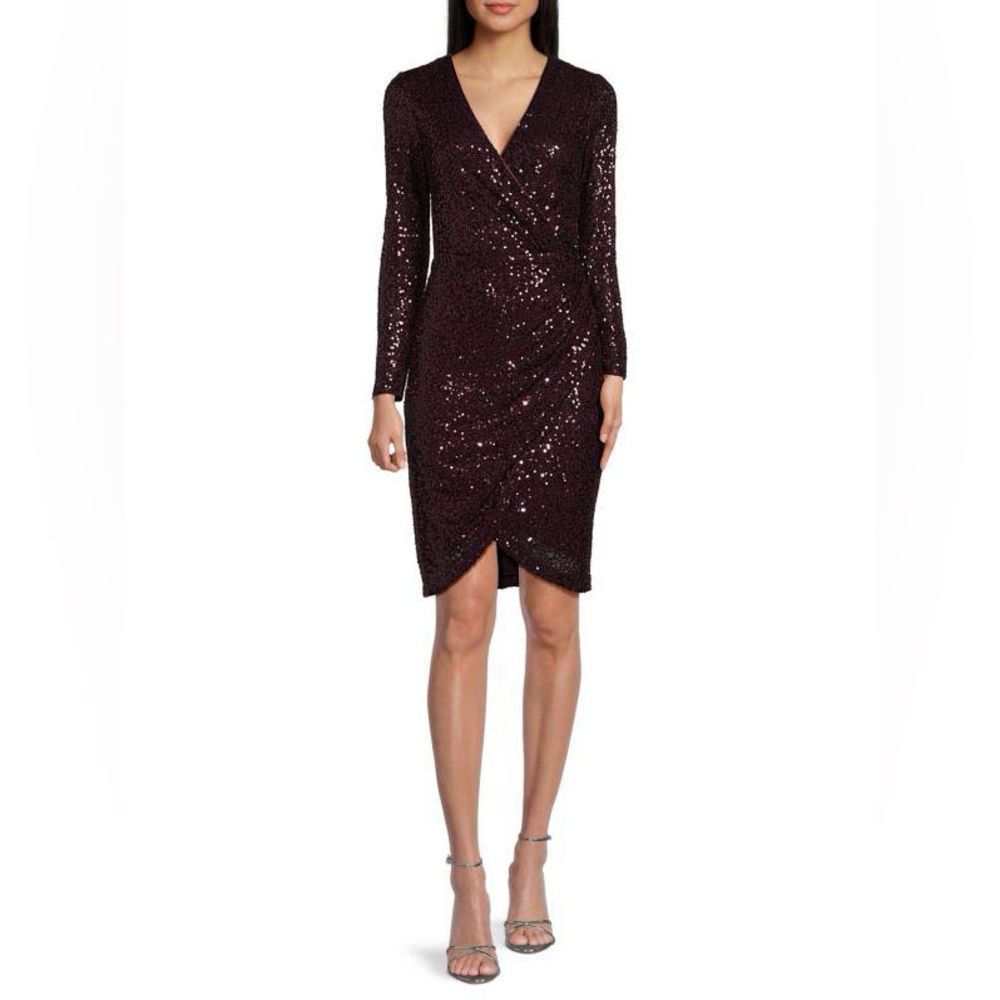 Eliza J Sequin Embellished Dress